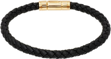 Zapestnica Tom Ford Tom Ford Braided Leather Bracelet Črna | JM026-ALE009G, 1