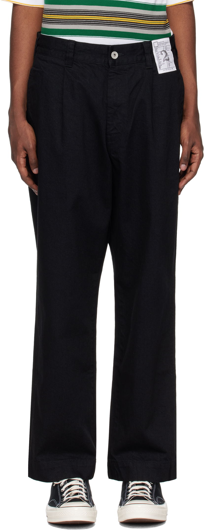 Kavbojke Neighborhood Tuck Jeans Črna | 242AQNH-PTM06