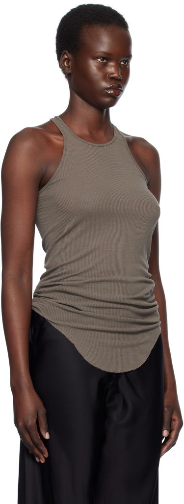 Majica brez rokavov Rick Owens Rick Owens Hollywood Basic Rib Tank Top Rjava | RP01E7101 RC, 1