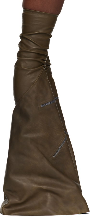 Nogavice Rick Owens Rick Owens Porterville Cargowedge Leather Boots Zelena | RR02D6849 LSLOO, 0