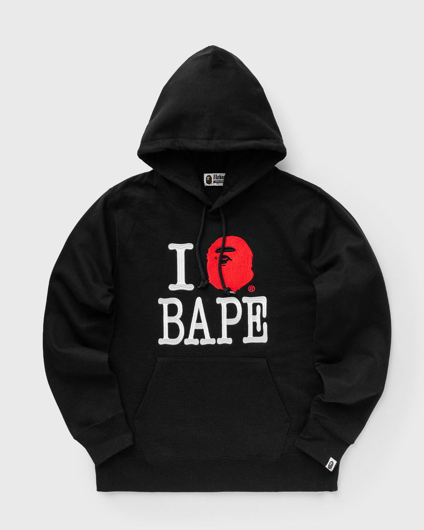 Pulover BAPE I LOVE BAPE Hoodie Black Črna | 001PPK801005MBLK