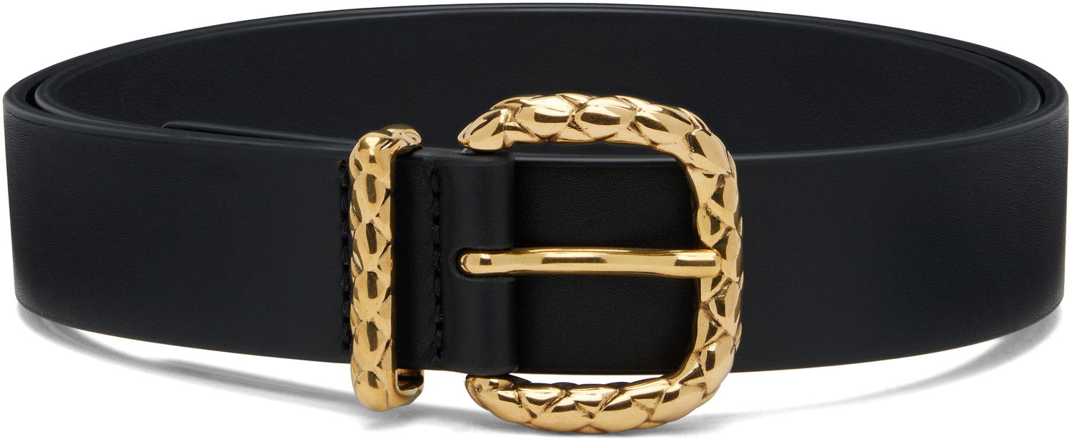 Pasovi Bottega Veneta Bottega Veneta Coaxial Loop Belt Črna | 826665VALKO1019, 0
