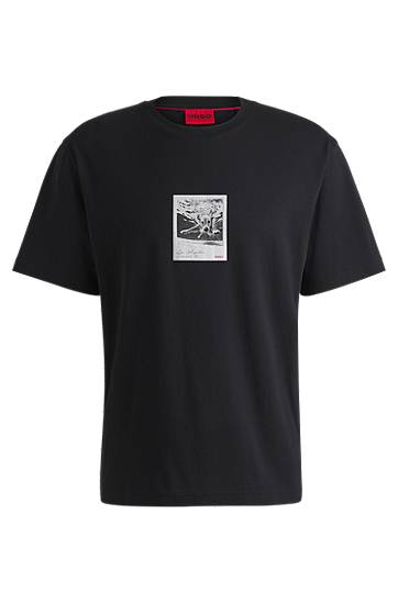 Majica BOSS T-Shirt with Dog Graphic Črna | 50537535