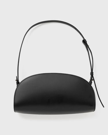 Torba za čez ramo A.P.C. Demi-Lune Leather Shoulder Bag Črna | PXCAX-F61997, 1