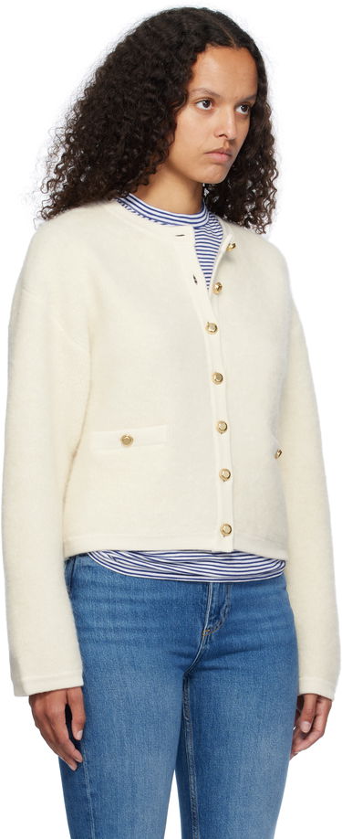 Pleteni pulover rag & bone rag & bone Kaia Boucle Cardigan Bela | WAS24F047AA47, 1
