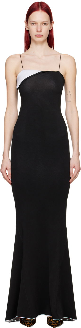 Obleke Jacquemus Sculptures Aro Maxi Dress Črna | 24E241KN449-2358