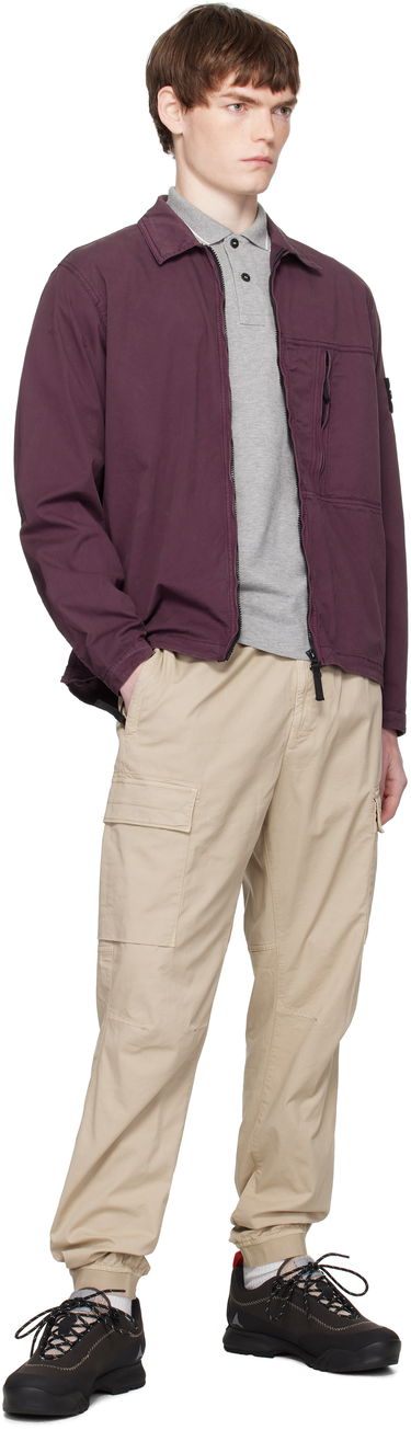 Jakna Stone Island Supima Cotton Twill Stretch-TC Jacket Bordo | K2S15 1200003 S0010, 4