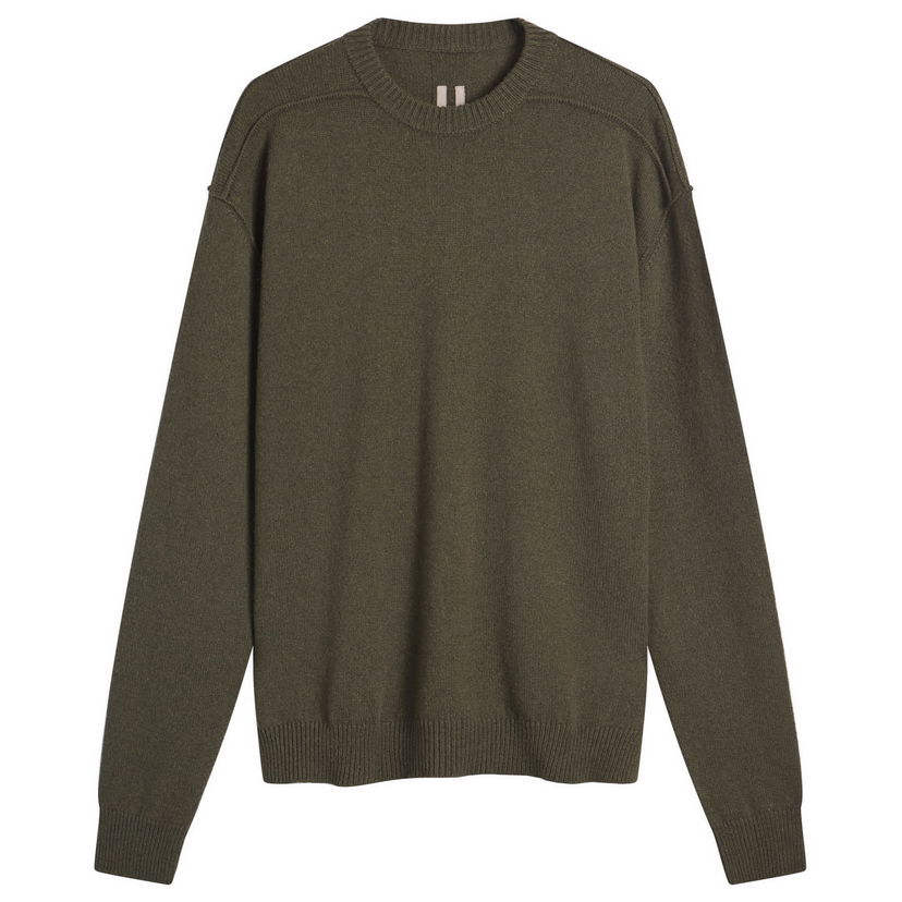 Pleteni pulover Rick Owens Rick Owens Knit Crew Sweater Zelena | RU02E1684-WSBR-25