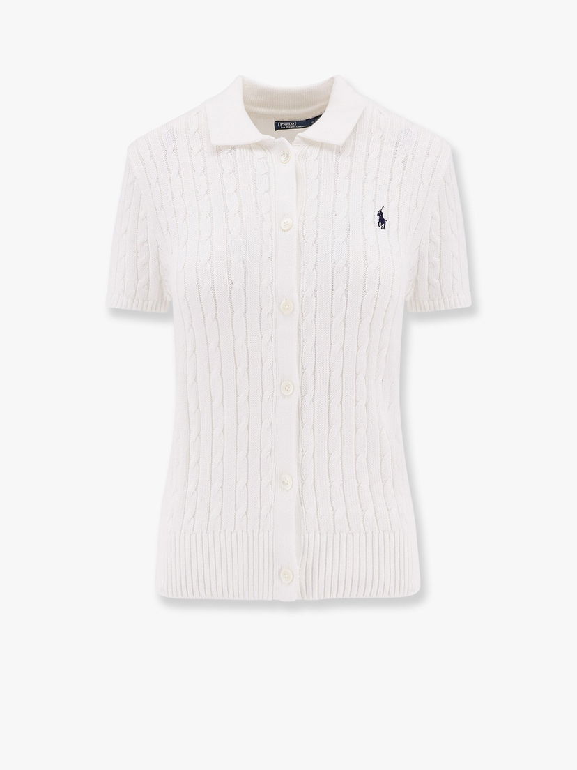 Pleteni pulover Polo by Ralph Lauren Cable-Knit Cotton-Blend Cardigan by Polo Ralph Lauren Bela | 211963486001