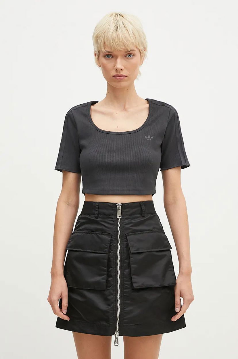 Krop-top adidas Originals Originals Femme Galore Baby T-Shirt Črna | JN3013