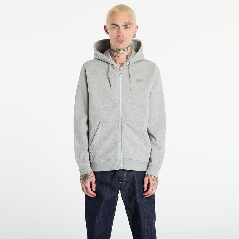 Pulover Dickies Oakport Zip Hoodie Siva | DK0A4XD3HG01