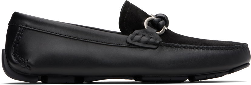 Superge in čevlji FERRAGAMO Gancini Buckle Driver Loafers Črna | 784296