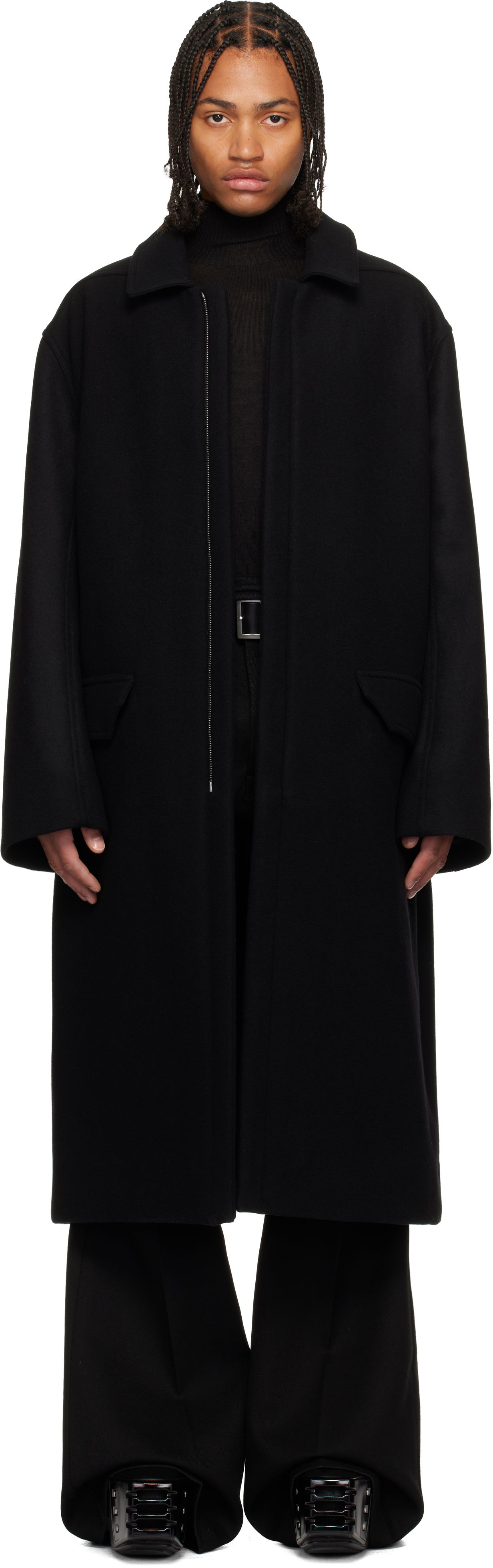 Dežni plašč Rick Owens Concordians Jumbo Mac Coat Črna | RR02E1913 WSF, 0