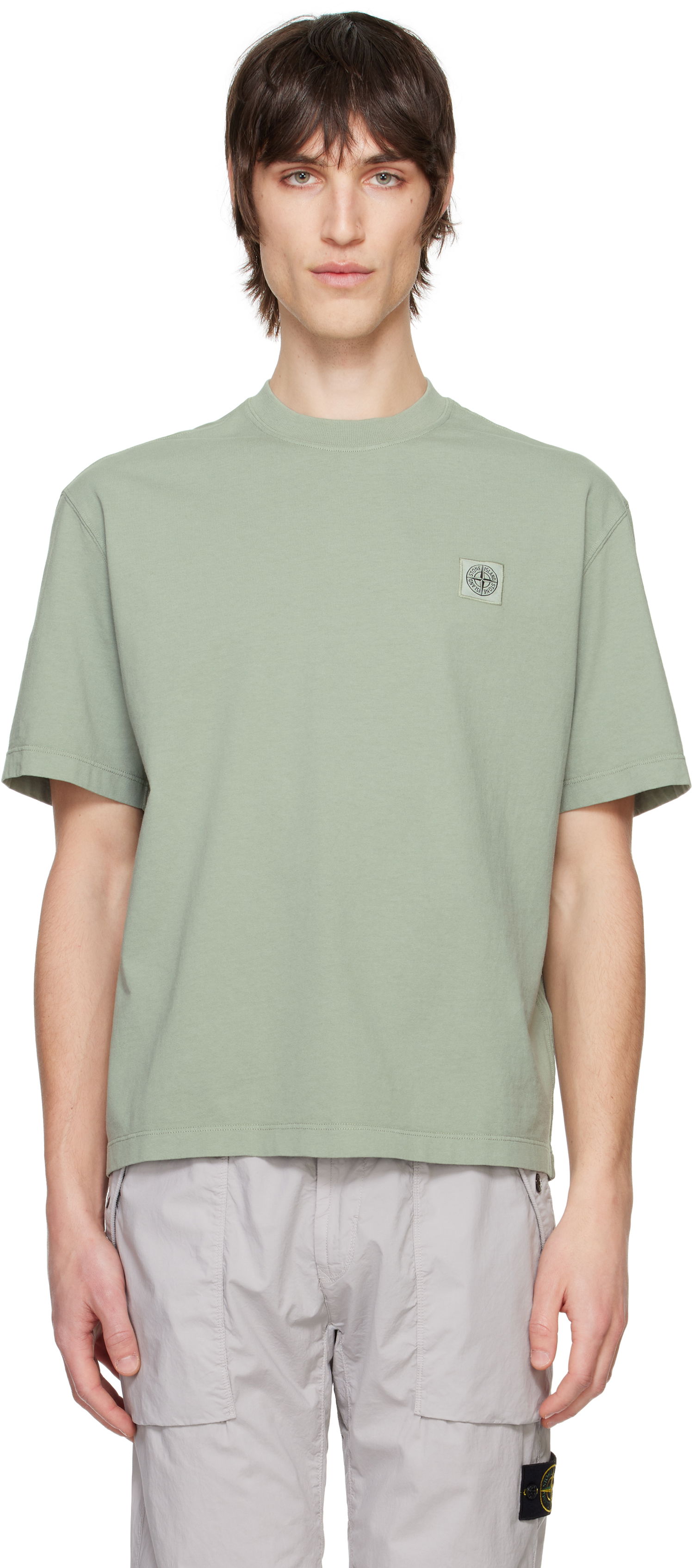 Majica Stone Island Stone Island Combed Organic Cotton Jersey T-Shirt Zelena | K1S15 2100034 S0115, 0