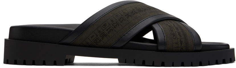 Superge in čevlji Off-White Off-White Chicago Crisscross Sandals Črna | OMIH002S25FAB0015610