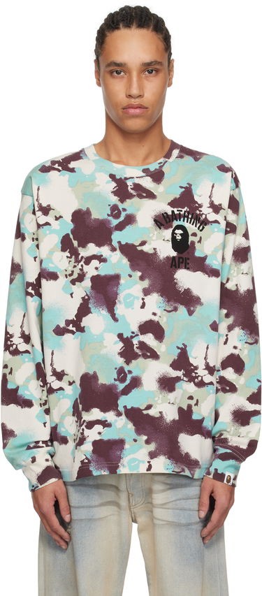 Pleteni pulover BAPE A Bathing Ape Map Camo Long Sleeve T-Shirt Večbarvna | 001LTL301001M, 0