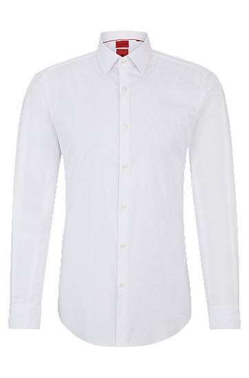 Srajce BOSS Slim Fit Cotton Blend Poplin Shirt Bela | 50484023