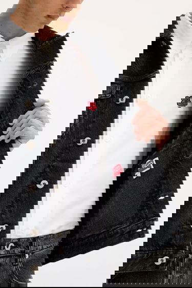 Jakna KENZO Kenzo Denim Jacket Črna | FF65DV3026C4, 5