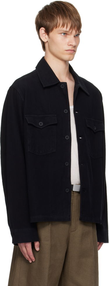 Jakna OUR LEGACY Evening Overshirt Black Brushed Cotton Črna | M4201EBBC, 4