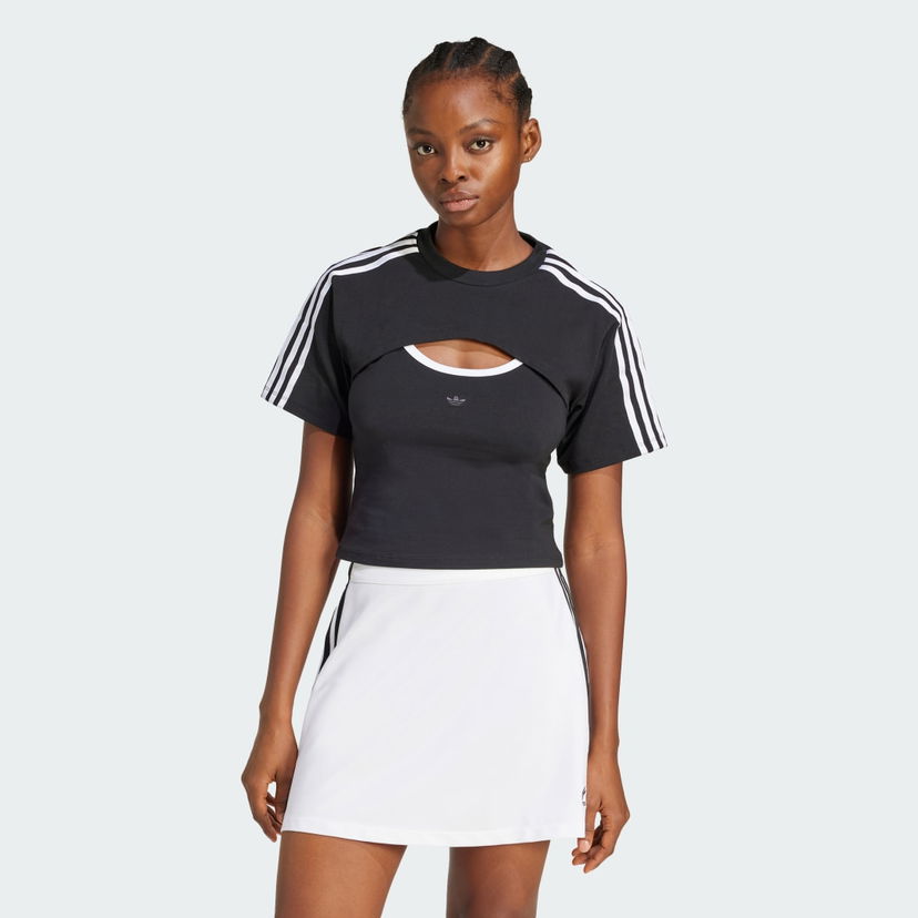 Krop-top adidas Performance Cutout Cali T-Shirt Črna | JD0042