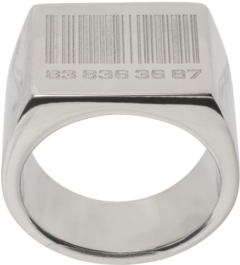 Prstan VETEMENTS Barcode Engraved Ring Kovinski | VL20RI200S