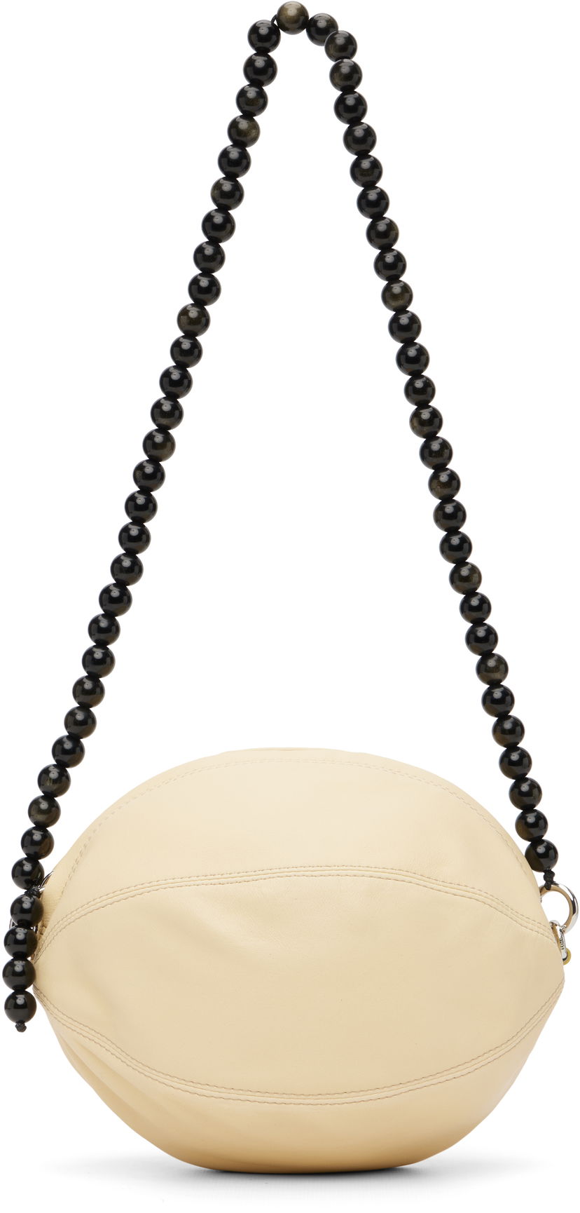Torbica LEMAIRE Leather Beaded Strap Balloon Pouch Bež | BG0177 LL0173