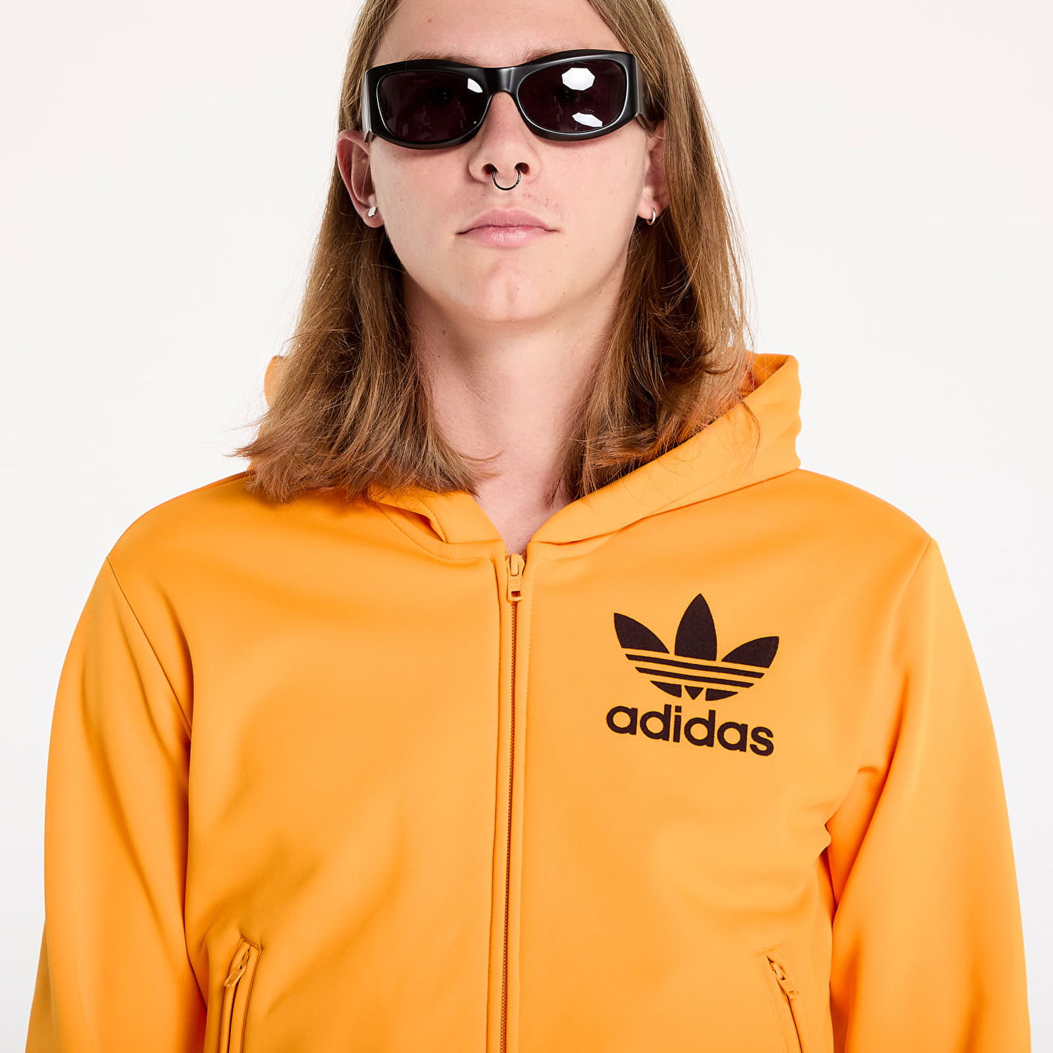Pulover adidas Originals Wales Bonner x Track Hoodie Orange Oranžna | JJ2938, 1
