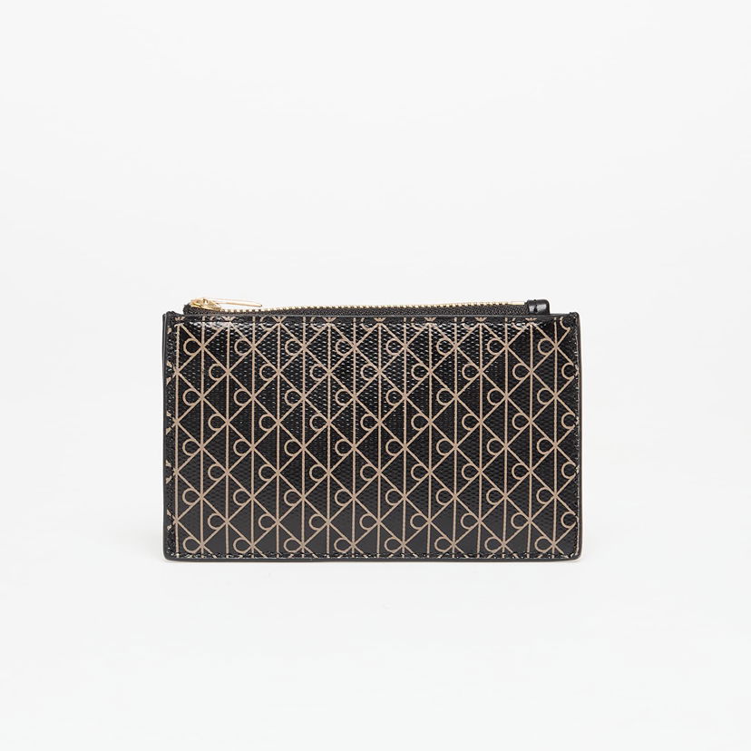 Denarnica CALVIN KLEIN Calvin Klein Emblem Aop Top Zip Cardholder Črna | LV04F1084G 2XA