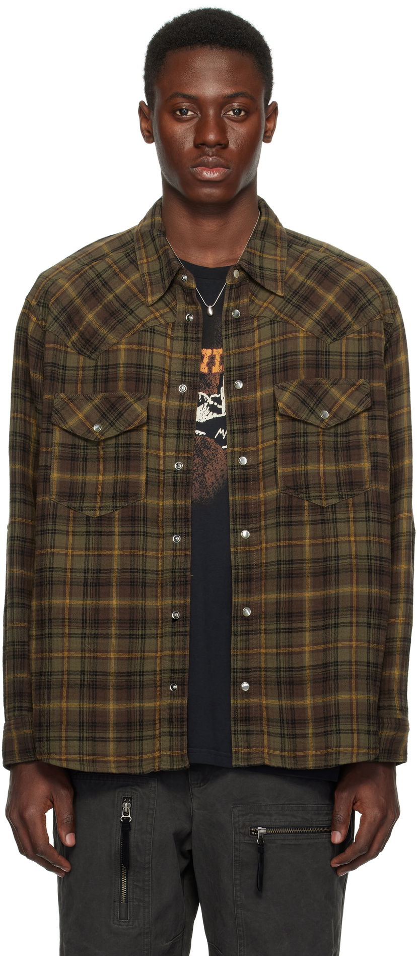 Srajce ISABEL MARANT Isabel Marant Panema Plaid Shirt Zelena | 25PCH0225HA-C1I03H
