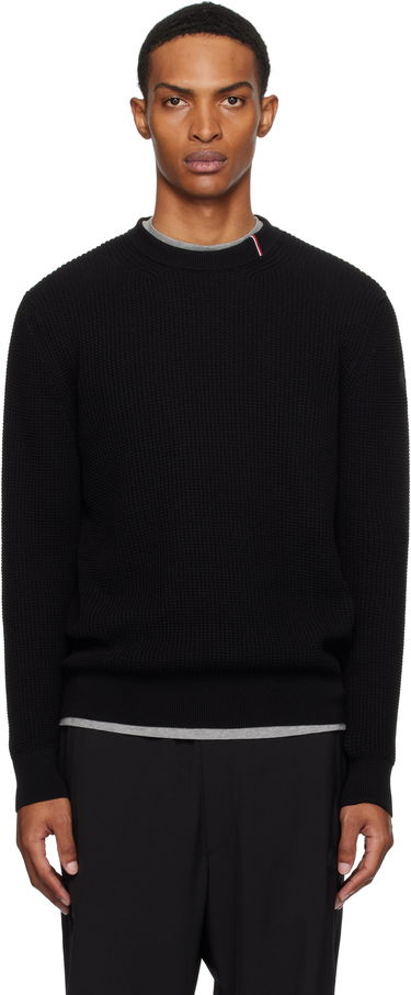 Pleteni pulover Moncler Moncler Crew Neck Sweater Črna | K20919C00011M1367, 0