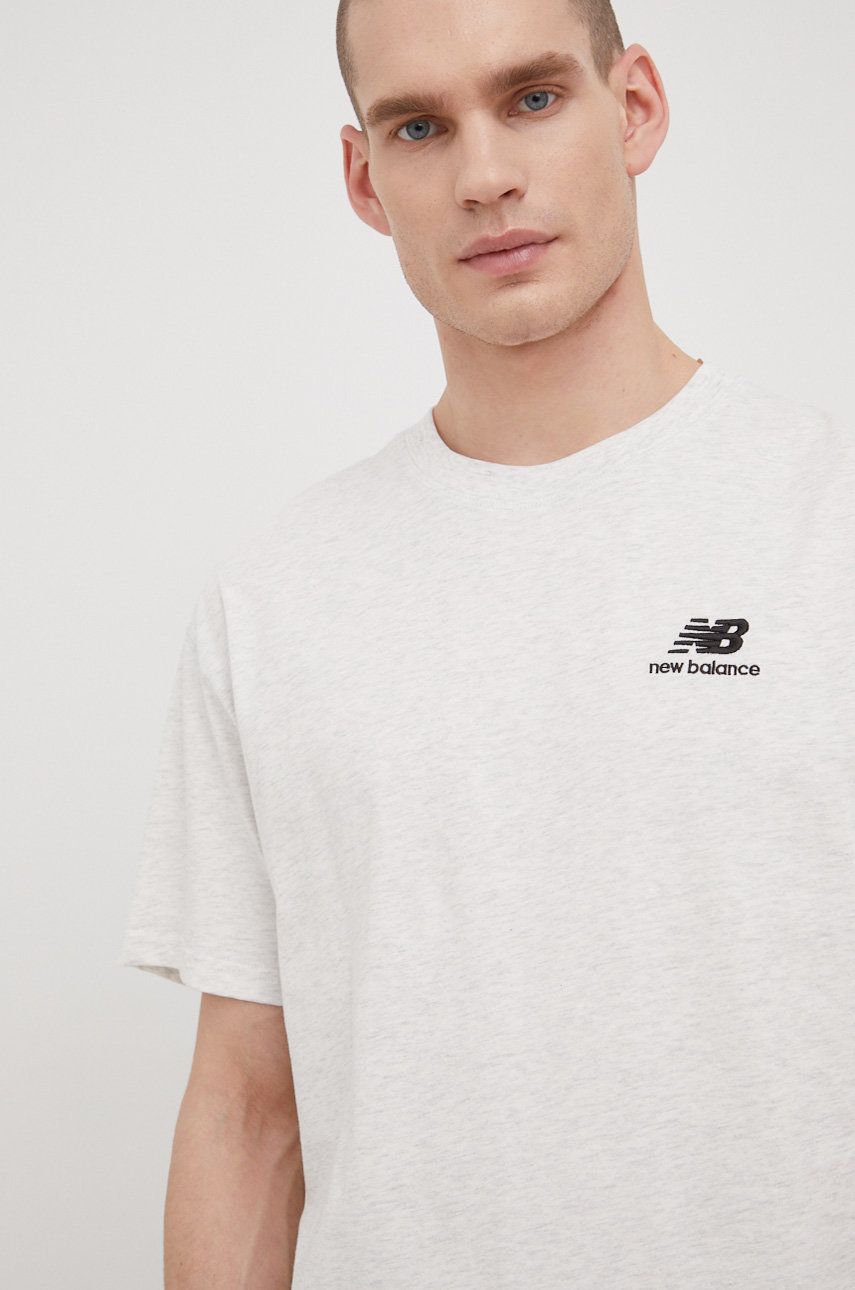 Majica New Balance Uni-ssentials Tee Siva | UT21503-SAH, 0
