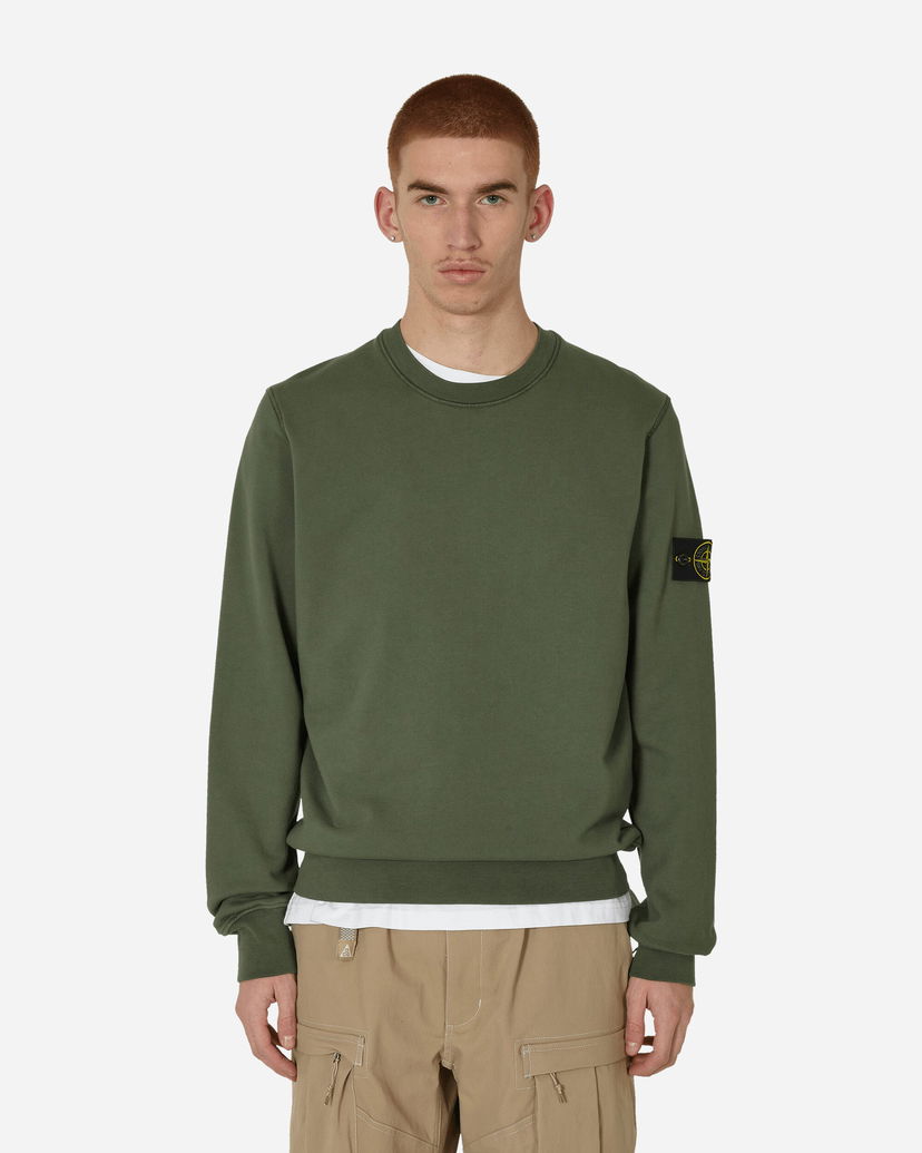 Pulover Stone Island Garment Dyed Crewneck Sweatshirt "Musk" Zelena | 801563051 V0059