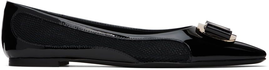 Oblačila FERRAGAMO Ferragamo Zea Mesh Ballerina Flats Črna | 01H644 - 768786, 0