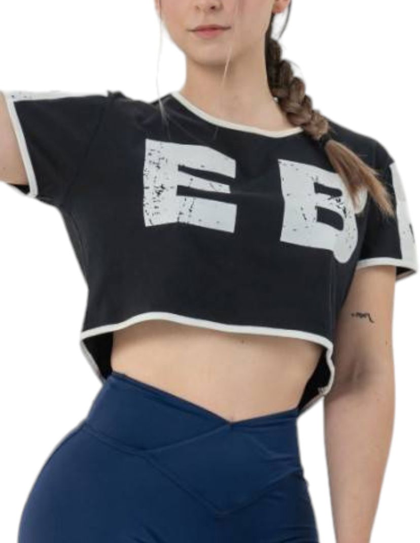 Krop-top NEBBIA Oversized Crop Top GAME ON Črna | 62089100