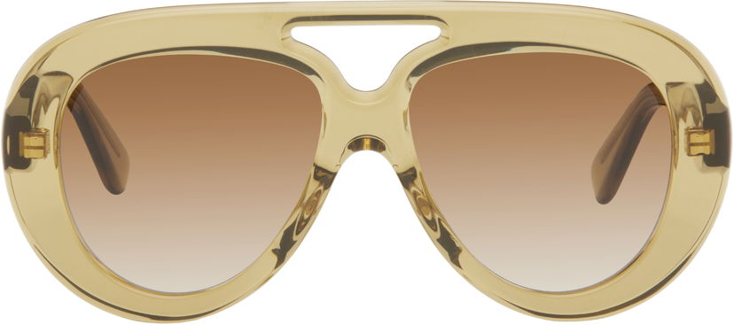 Sončna očala Loewe Round Spoiler Aviator Sunglasses Bež | LW40144U 192337178948
