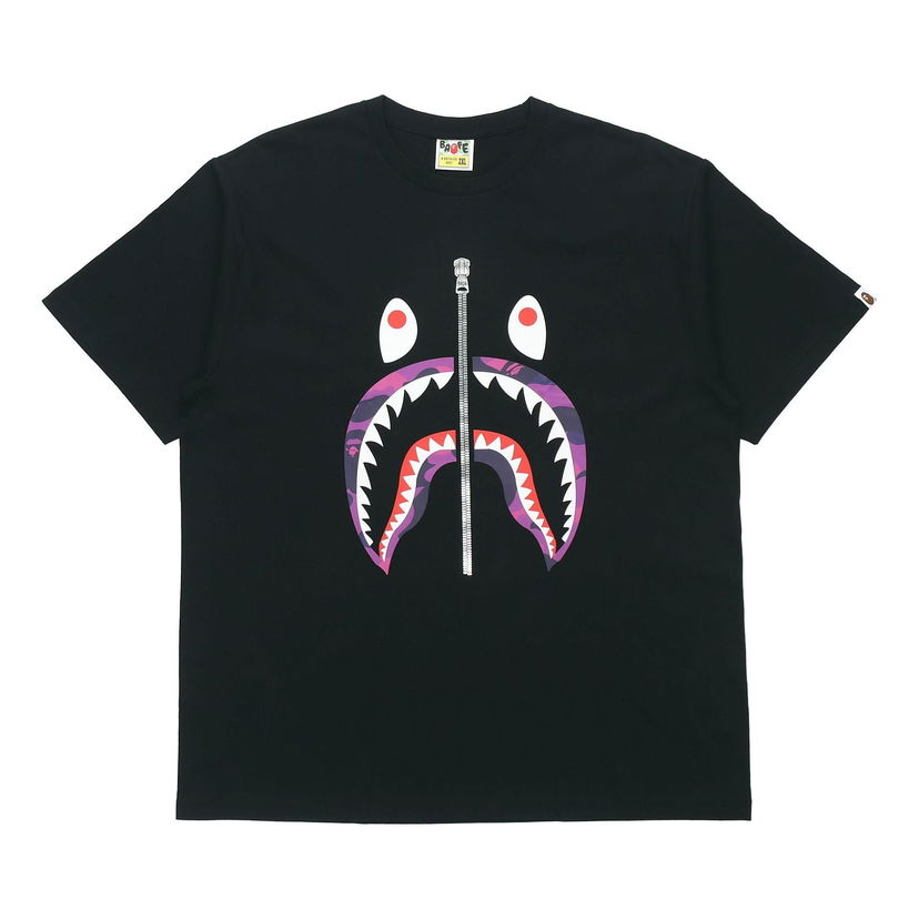 Majica BAPE BAPE Shark Face Half-Zip Tee Črna | BAPE-SS18-003