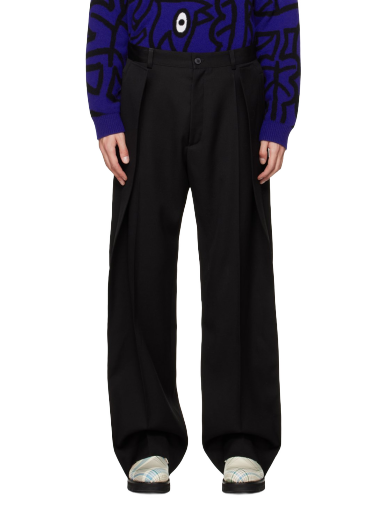 Hlače Walter Van Beirendonck Square Trousers Črna | 2007