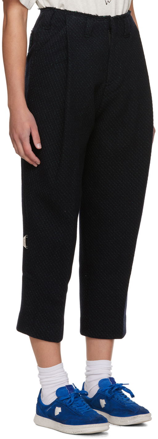 Hlače ADER ERROR Raw Edge Cropped Trousers Črna | BMADFWSA0201BK, 1
