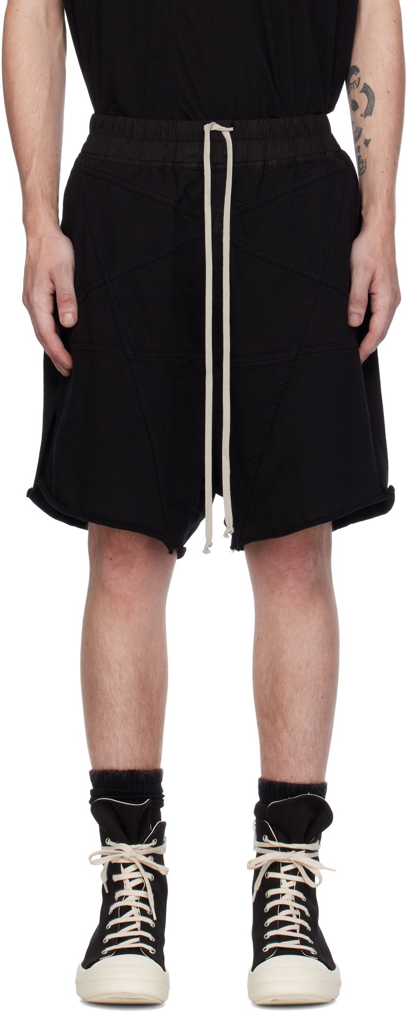 Kratke hlače Rick Owens Porterville Jersey Trucker Shorts Črna | DU02D2388 RIGET1