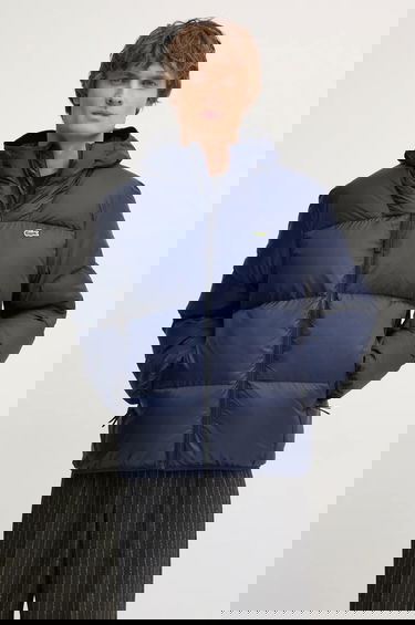 Puhovka Lacoste Hooded Winter Puffer Jacket with Embossed Back Design Mornarica | BH2905, 3