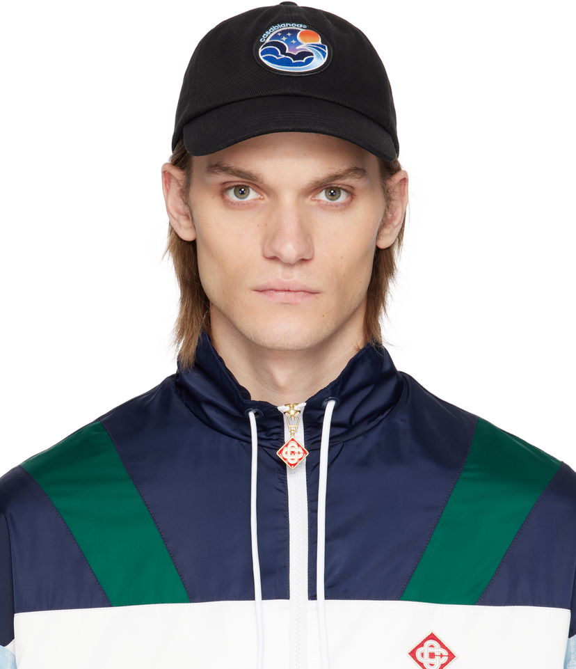 Kapa Casablanca Casablanca Midnight Wave Patch Cap Črna | AS25-HAT-002-01