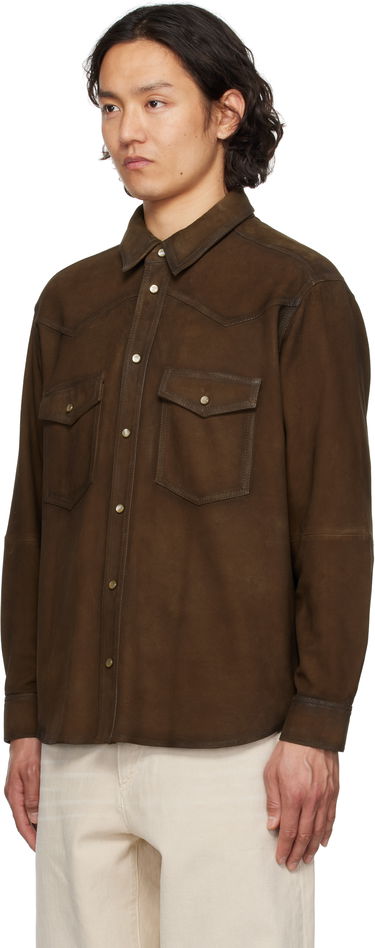 Srajce ISABEL MARANT Isabel Marant Adrian Suede Shirt Rjava | CH0241HA-C2B01H, 3
