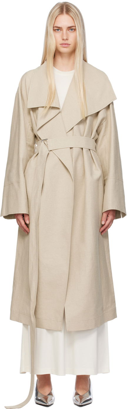 Trenčkot TOTEME Totême Signature Trench Coat Bež | 243-WRO3318-FB0196