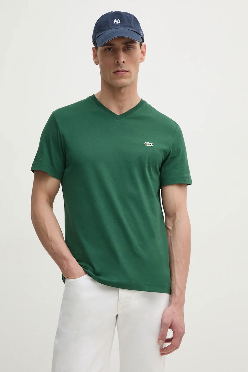 Majica Lacoste Lacoste V-Neck T-Shirt Zelena | TH5077