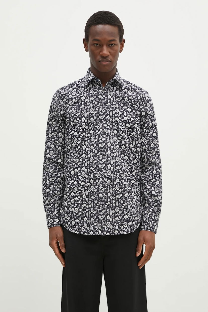 Srajce Paul Smith Paul Smith Slim Floral Shirt Mornarica | M1R.800P.P02609