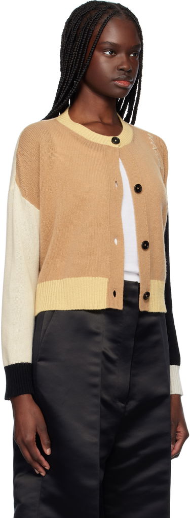 Pleteni pulover Marni Marni Crewneck Color-Block Cashmere Cardigan Bež | CDMD0393Q0 UFX385, 1