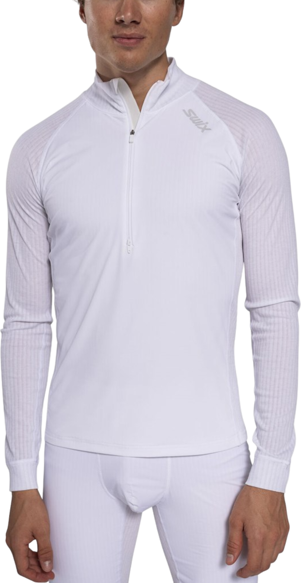 Nogavice SWIX SWIX RaceX Classic Wind Half Zip Top Bela | 10103-23-00000, 0