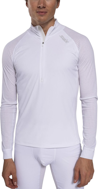 Nogavice SWIX SWIX RaceX Classic Wind Half Zip Top Bela | 10103-23-00000, 0