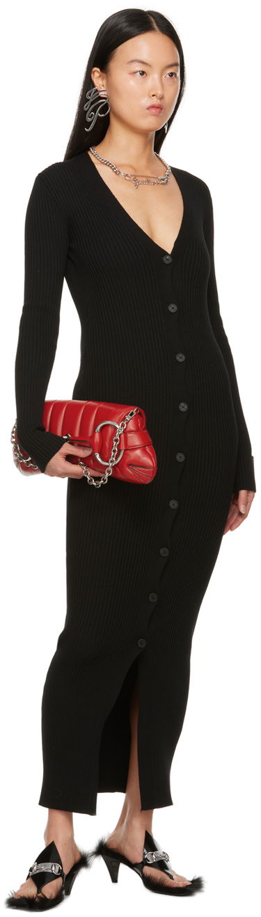 Obleke Jean Paul Gaultier Jean Paul Gaultier Eiffel Tower Maxi Cardigan Črna | 23/15-F-RO081P-M057-00, 3