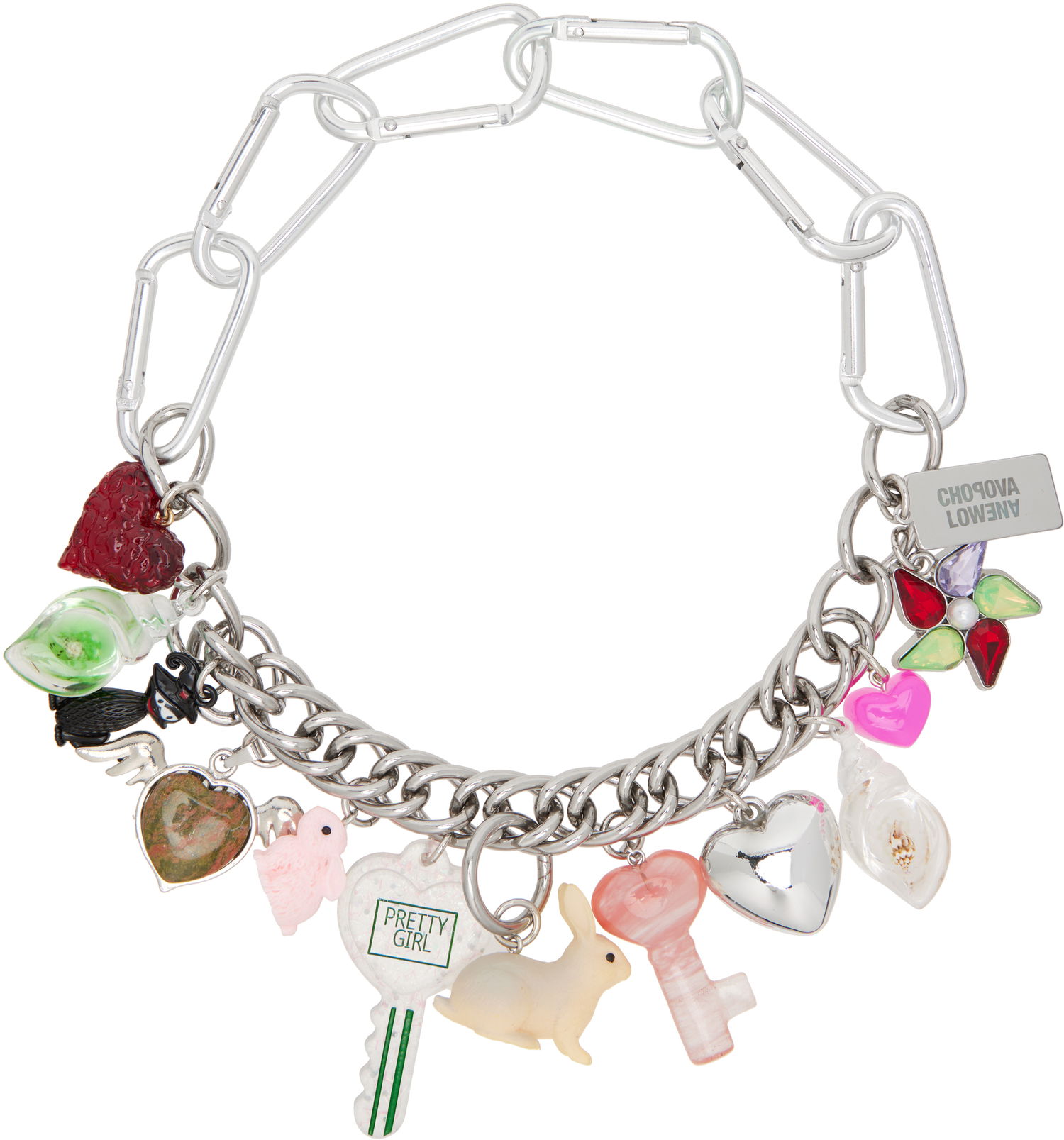 Ogrlica Chopova Lowena Chopova Lowena Shell & Back Multi-Charm Carabiner Necklace Kovinski | 6561, 0